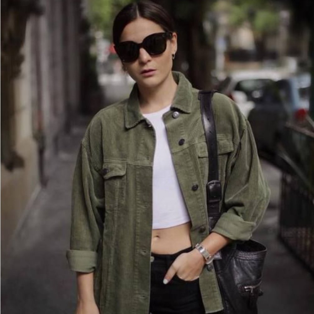 CORDUROY JACKET WITH POCKETS FROM ZARA  SIZE: M